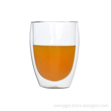 200ml heat resistant double wall glass tumbler